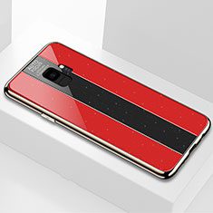 Silicone Frame Mirror Case Cover M03 for Samsung Galaxy S9 Red