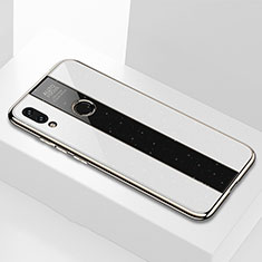 Silicone Frame Mirror Case Cover M03 for Xiaomi Redmi Note 7 Pro White