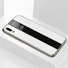 Silicone Frame Mirror Case Cover M04 for Huawei Enjoy 9 Plus White
