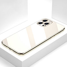 Silicone Frame Mirror Case Cover M05 for Apple iPhone 14 Pro Max Gold