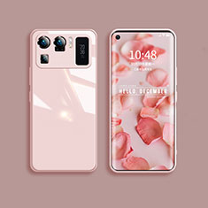 Silicone Frame Mirror Case Cover M05 for Xiaomi Mi 11 Ultra 5G Pink
