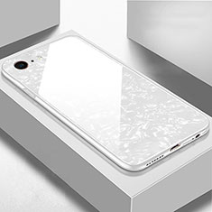 Silicone Frame Mirror Case Cover P01 for Apple iPhone 6 Plus White