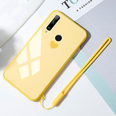Silicone Frame Mirror Case Cover T01 for Huawei Honor 20 Lite Yellow