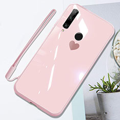 Silicone Frame Mirror Case Cover T01 for Huawei Honor 20E Pink