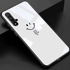 Silicone Frame Mirror Case Cover T01 for Huawei Honor 20S White