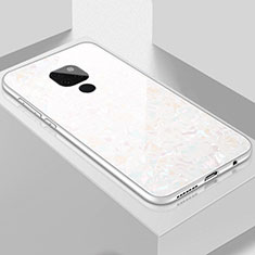 Silicone Frame Mirror Case Cover T01 for Huawei Mate 20 White