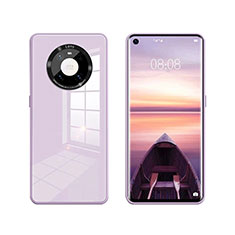 Silicone Frame Mirror Case Cover T01 for Huawei Mate 40E 4G Clove Purple