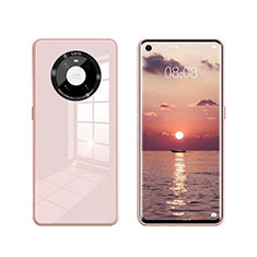 Silicone Frame Mirror Case Cover T01 for Huawei Mate 40E 5G Pink