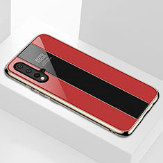 Silicone Frame Mirror Case Cover T01 for Huawei Nova 5 Pro Red
