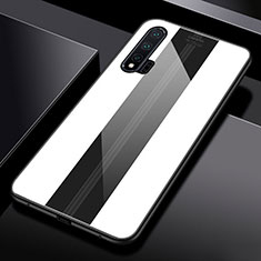 Silicone Frame Mirror Case Cover T01 for Huawei Nova 6 5G White