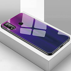 Silicone Frame Mirror Case Cover T01 for Huawei P Smart (2020) Purple