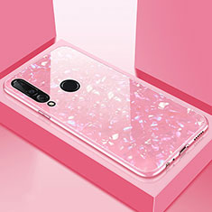 Silicone Frame Mirror Case Cover T01 for Huawei P30 Lite New Edition Pink