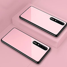 Silicone Frame Mirror Case Cover T01 for Huawei P30 Pink