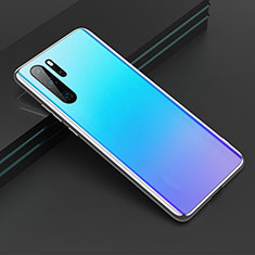 Silicone Frame Mirror Case Cover T01 for Huawei P30 Pro Sky Blue