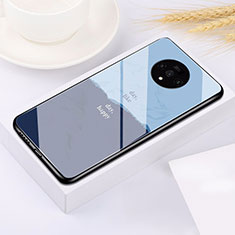 Silicone Frame Mirror Case Cover T01 for OnePlus 7T Blue