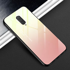 Silicone Frame Mirror Case Cover T01 for OnePlus 8 Yellow