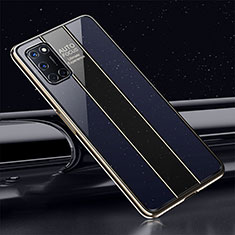 Silicone Frame Mirror Case Cover T01 for Oppo A72 Blue