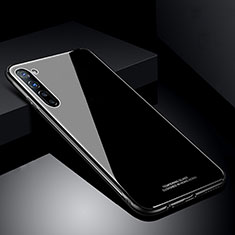 Silicone Frame Mirror Case Cover T01 for Oppo A91 Black