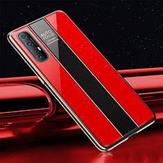 Silicone Frame Mirror Case Cover T01 for Oppo Find X2 Neo Red