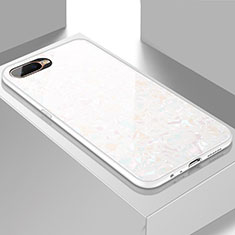 Silicone Frame Mirror Case Cover T01 for Oppo K1 White