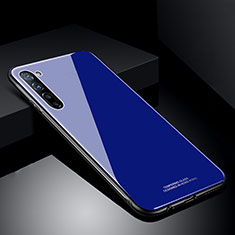 Silicone Frame Mirror Case Cover T01 for Oppo K7 5G Blue