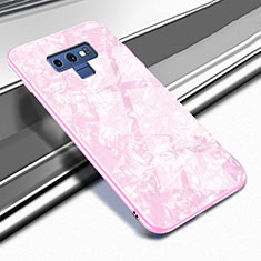 Silicone Frame Mirror Case Cover T01 for Samsung Galaxy Note 9 Pink