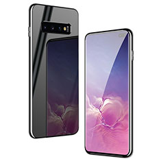 Silicone Frame Mirror Case Cover T01 for Samsung Galaxy S10 Plus Black