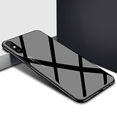 Silicone Frame Mirror Case Cover T01 for Xiaomi Redmi 9A Black