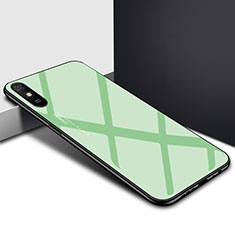 Silicone Frame Mirror Case Cover T01 for Xiaomi Redmi 9A Matcha Green