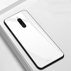 Silicone Frame Mirror Case Cover T01 for Xiaomi Redmi Note 8 White