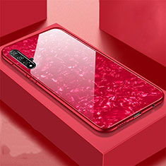 Silicone Frame Mirror Case Cover T02 for Huawei Nova 5T Red