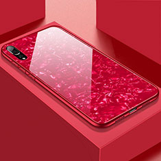 Silicone Frame Mirror Case Cover T02 for Huawei P20 Pro Red