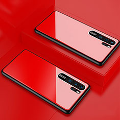 Silicone Frame Mirror Case Cover T02 for Huawei P30 Pro New Edition Red