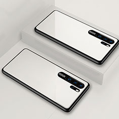 Silicone Frame Mirror Case Cover T02 for Huawei P30 Pro New Edition White