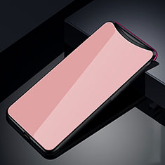 Silicone Frame Mirror Case Cover T02 for Oppo Find X Super Flash Edition Pink