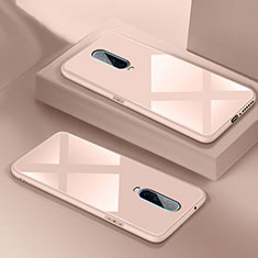 Silicone Frame Mirror Case Cover T02 for Oppo R17 Pro Pink