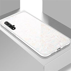 Silicone Frame Mirror Case Cover T03 for Huawei Nova 5 Pro White
