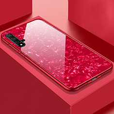 Silicone Frame Mirror Case Cover T03 for Huawei Nova 5 Red