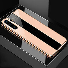 Silicone Frame Mirror Case Cover T03 for Huawei P30 Pro Gold
