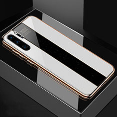 Silicone Frame Mirror Case Cover T03 for Huawei P30 Pro White