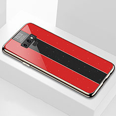 Silicone Frame Mirror Case Cover T03 for Samsung Galaxy Note 9 Red