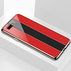 Silicone Frame Mirror Case Cover T04 for Oppo K1 Red