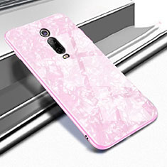 Silicone Frame Mirror Case Cover T04 for Xiaomi Mi 9T Pink