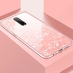 Silicone Frame Mirror Case Cover T05 for Oppo RX17 Pro Pink