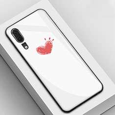 Silicone Frame Mirror Case Cover T06 for Huawei P20 Red