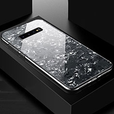 Silicone Frame Mirror Case Cover U01 for Samsung Galaxy S10 Plus Black