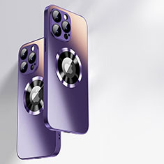 Silicone Frame Mirror Case Cover with Mag-Safe Magnetic for Apple iPhone 14 Pro Purple