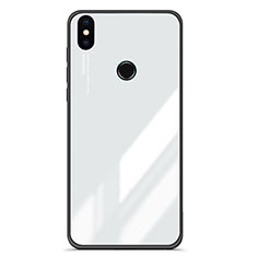 Silicone Frame Mirror Gradient Case Cover for Xiaomi Mi A2 White