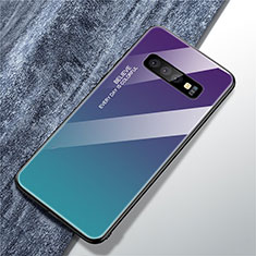 Silicone Frame Mirror Rainbow Gradient Case Cover A01 for Samsung Galaxy S10 Plus Mixed