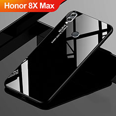 Silicone Frame Mirror Rainbow Gradient Case Cover for Huawei Honor 8X Max Black